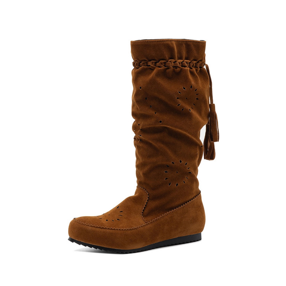 Vintage Fashion Boots - Women Bohemian Knee High Boots Tassel