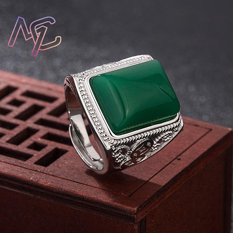 Green Natural Jade Rings Real  - Vintage Fashion And Design recension och pris
