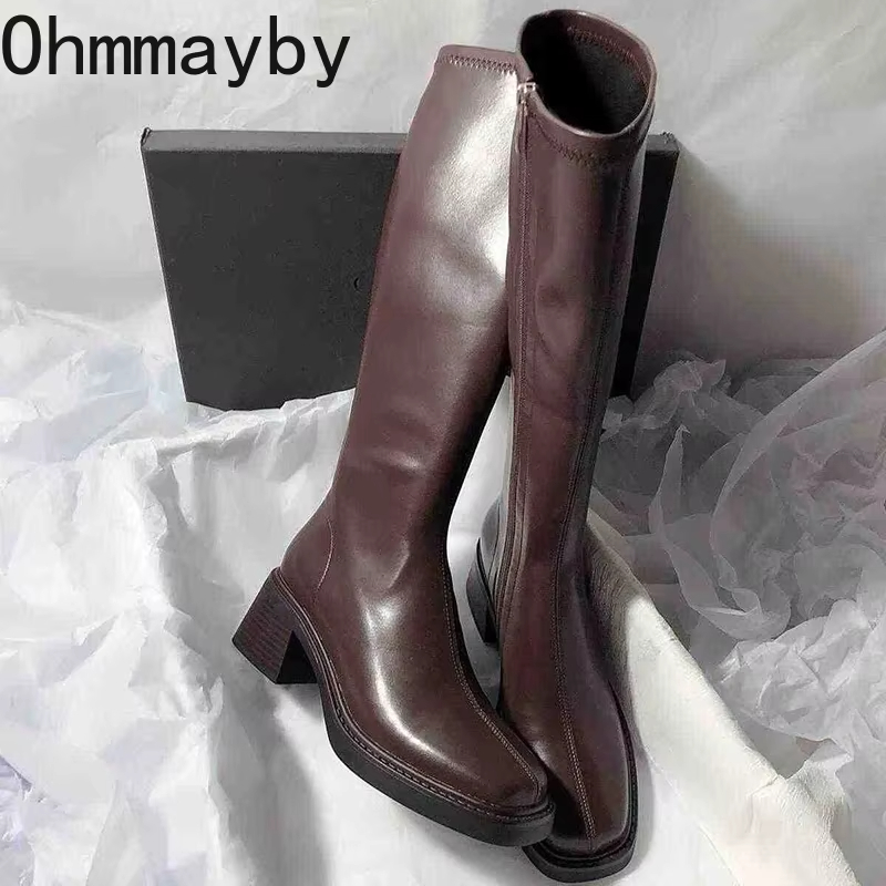 Vintage Thick Heel Women Knee  - Vintage Fashion Boots recension och pris