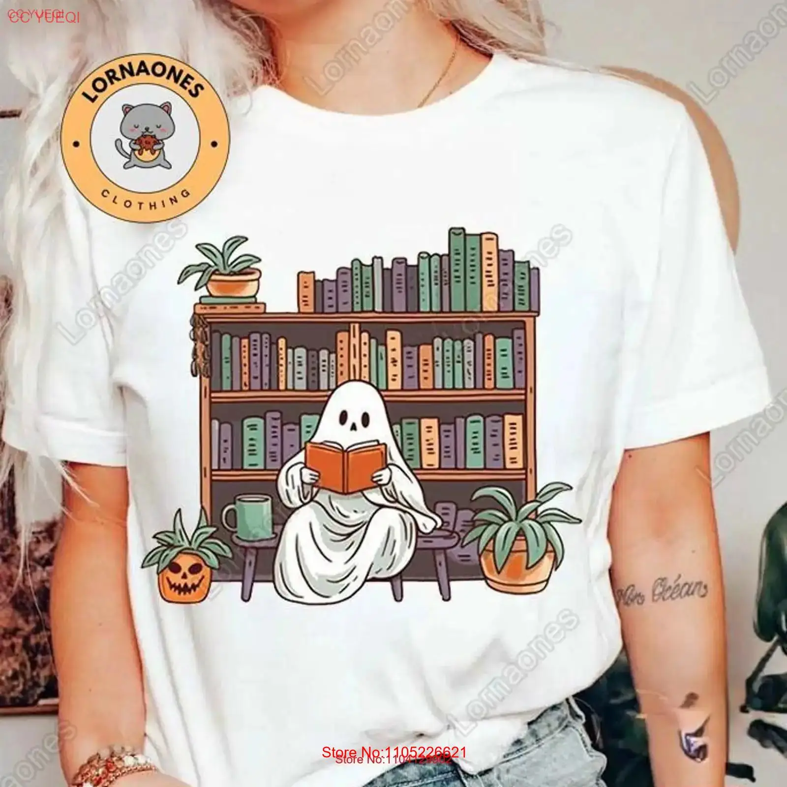 Halloween GhosT T Shirt Readin - Vintage Fashion Library recension och pris