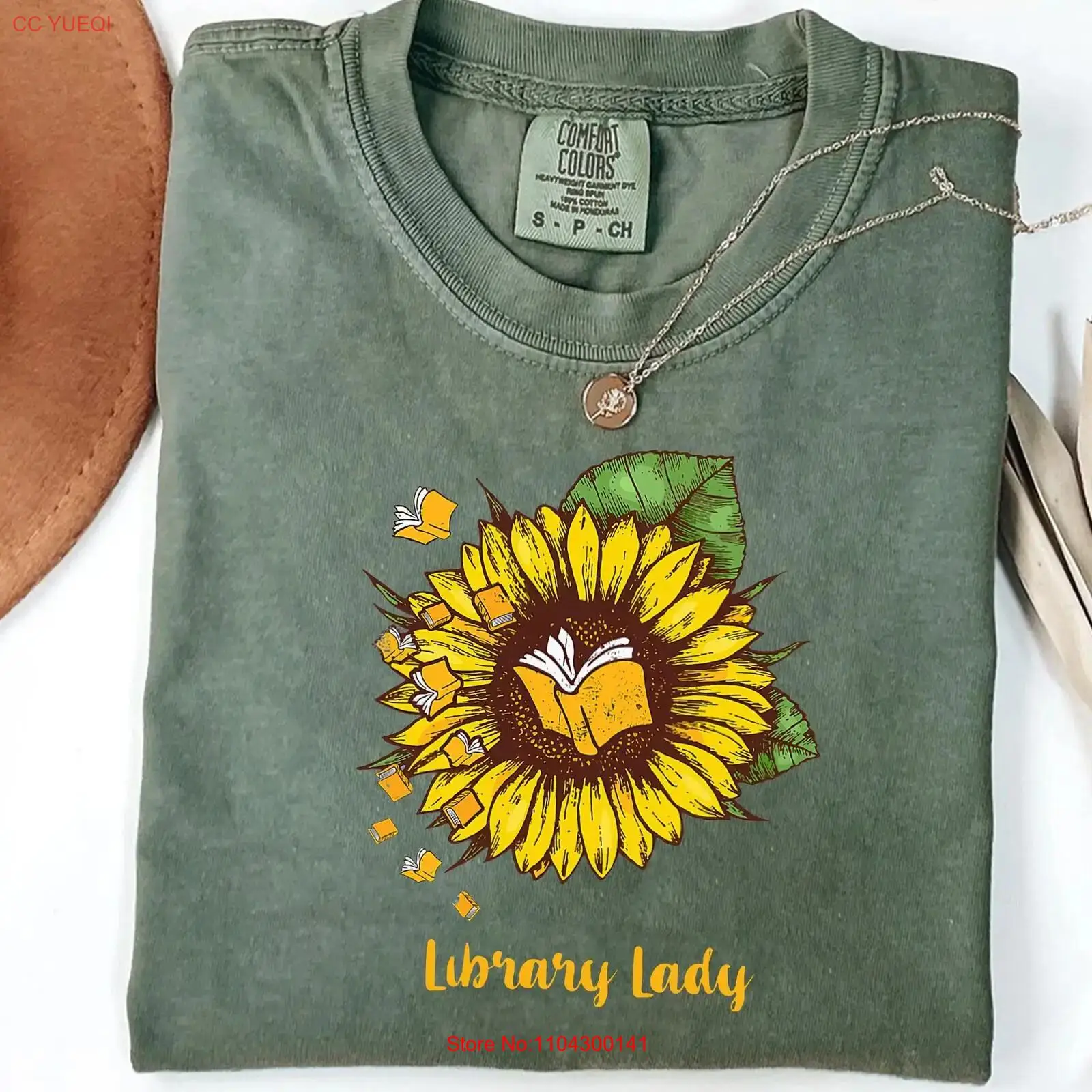 Library Lady T Shirt Sunflower - Vintage Fashion Library recension och pris