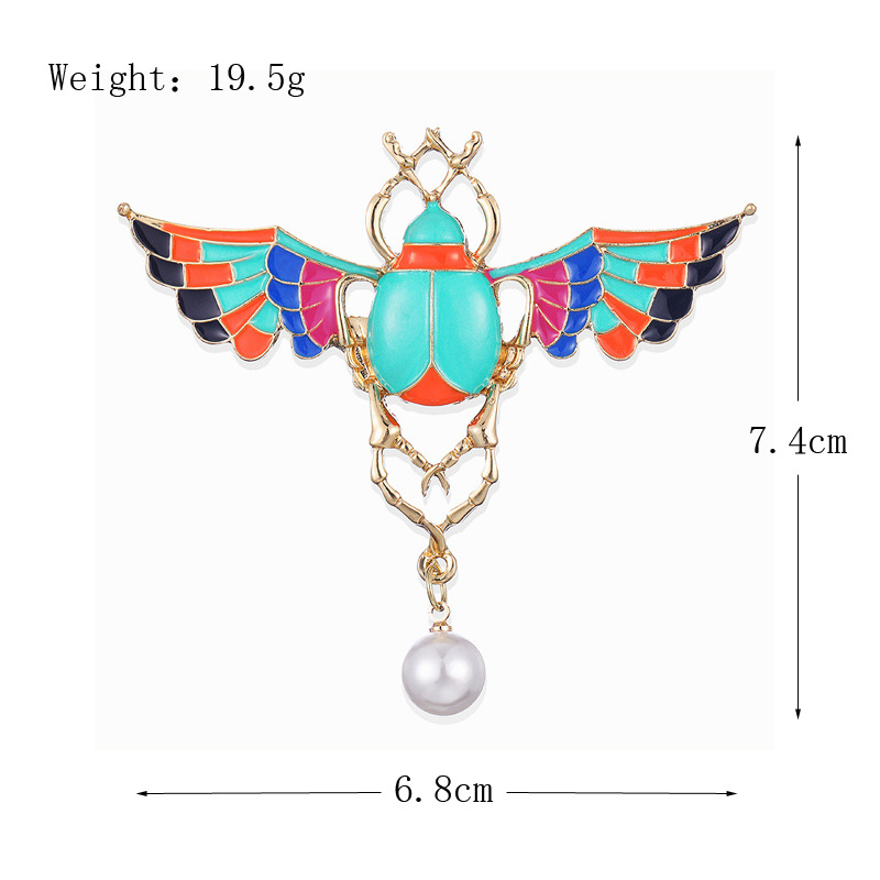 Winged Scarab Brooch Colorful  - Vintage Fashion Revival recension och pris