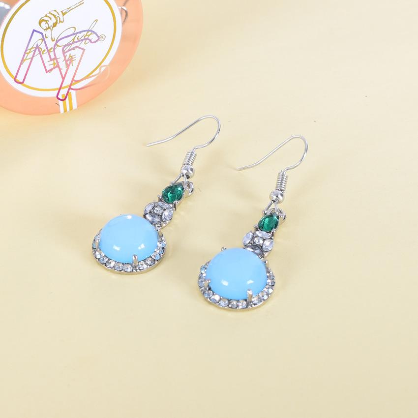 Blue Natural Jade Earrings Vin - Vintage Fashion And Design recension och pris