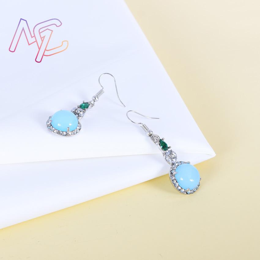 Blue Natural Jade Earrings Vin - Vintage Fashion And Design recension och pris