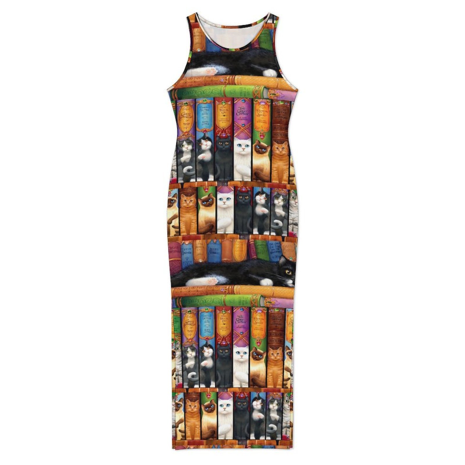 Library Cats And Books Bodycon - Vintage Fashion Library recension och pris