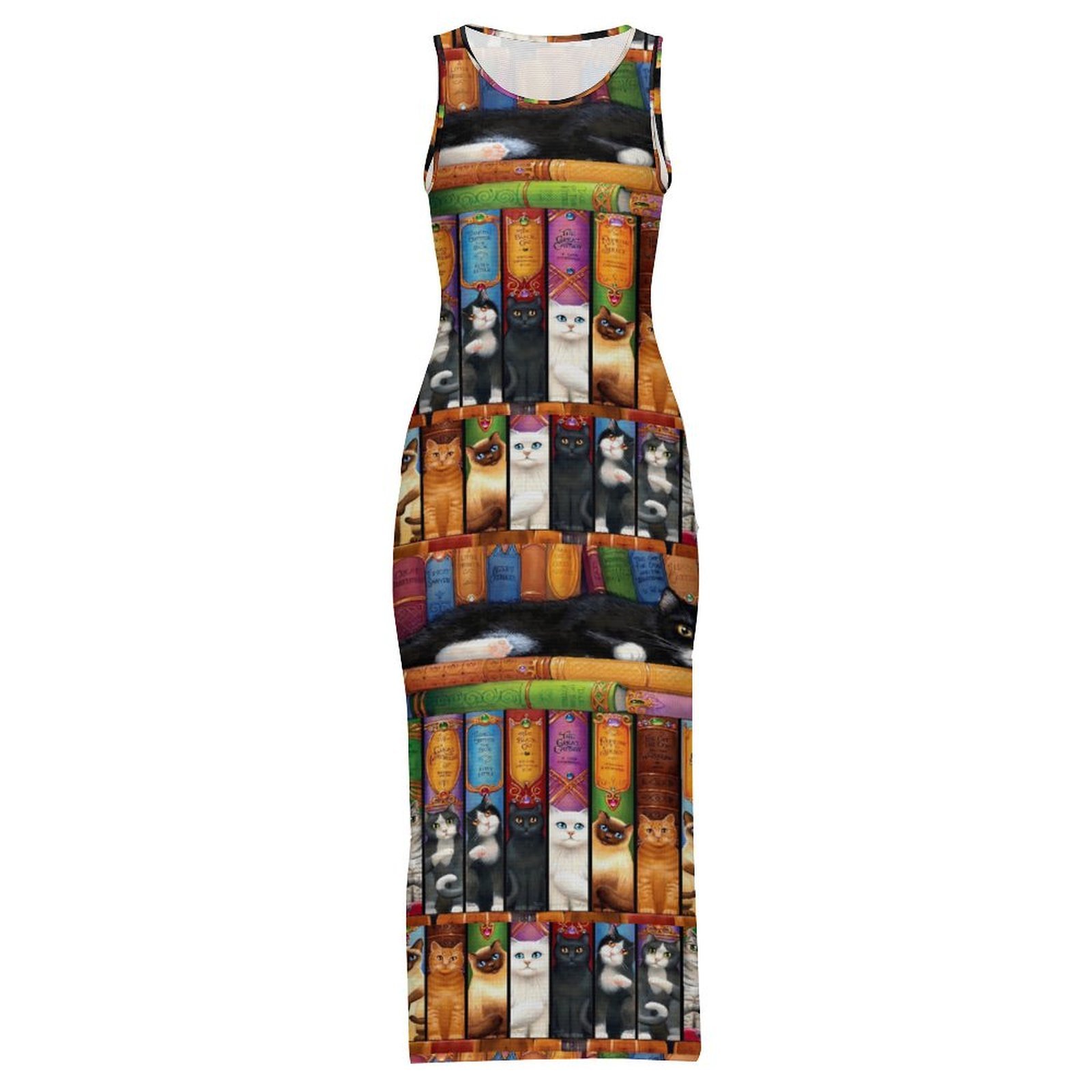 Library Cats And Books Bodycon - Vintage Fashion Library recension och pris