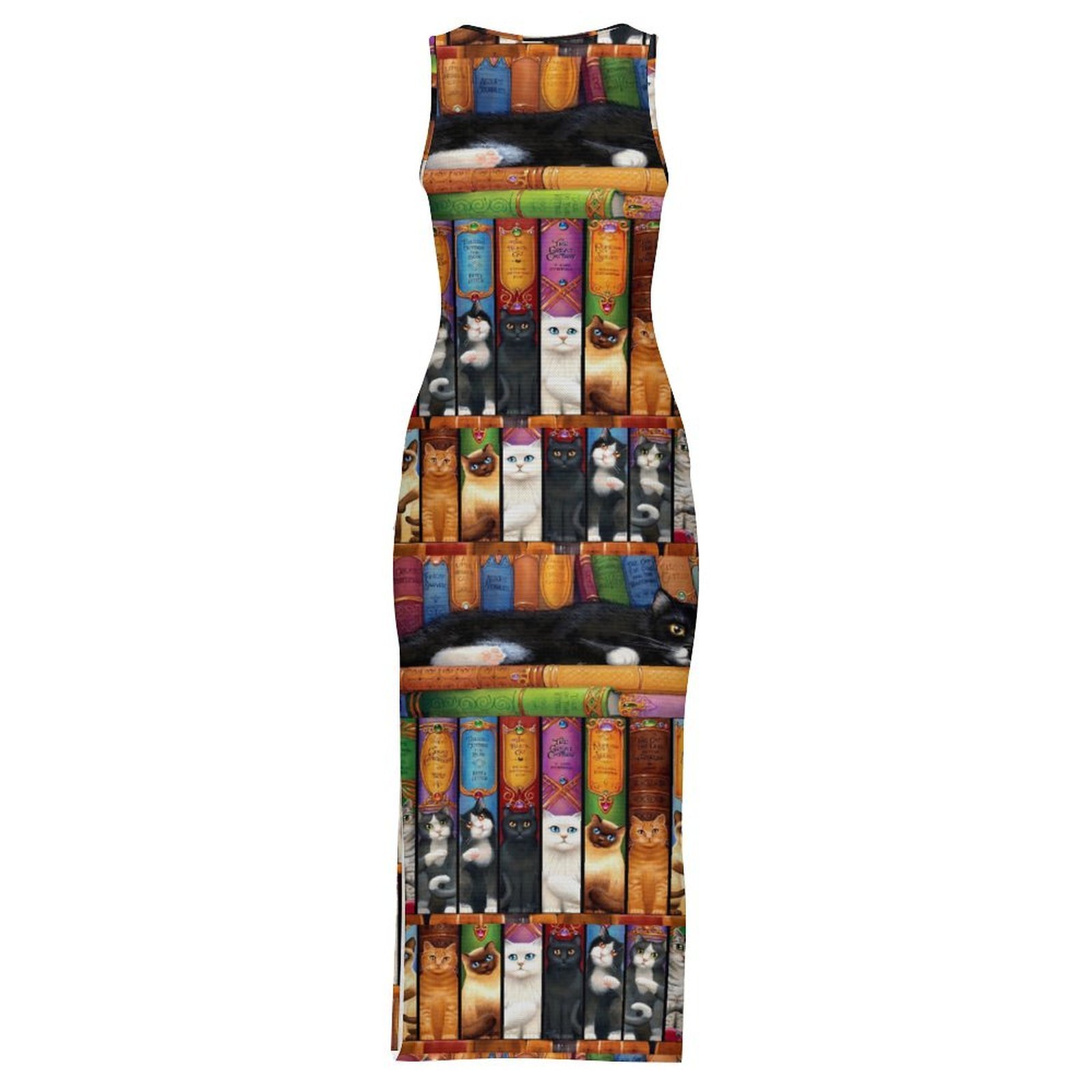 Library Cats And Books Bodycon - Vintage Fashion Library recension och pris