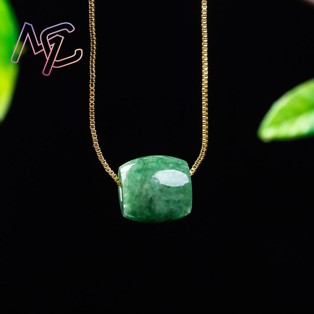 Natural Real Jade Bead Pendant - Vintage Fashion And Design recension och pris