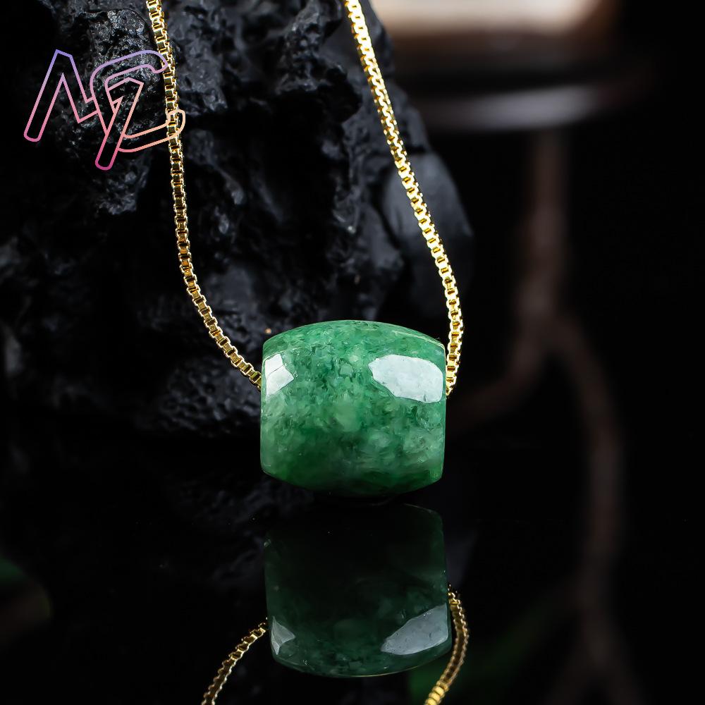 Natural Real Jade Bead Pendant - Vintage Fashion And Design recension och pris