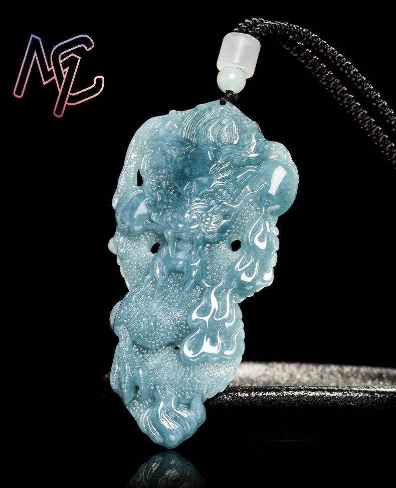 Myanmar Jadeite Dragon Pendant - Vintage Fashion And Design recension och pris